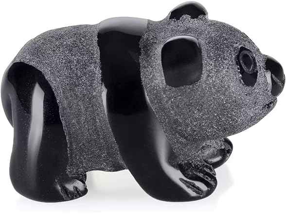 Bosfante 2" Obsidian Panda Figurine