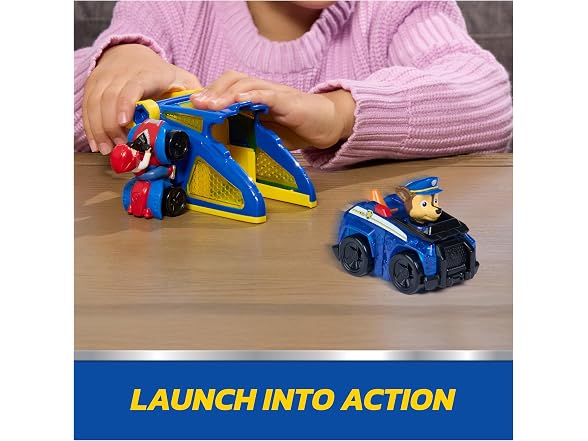 PAW Patrol Chase Pup Squad Launchers with Ryder Vehicle 2-Pack Toy Vehicles