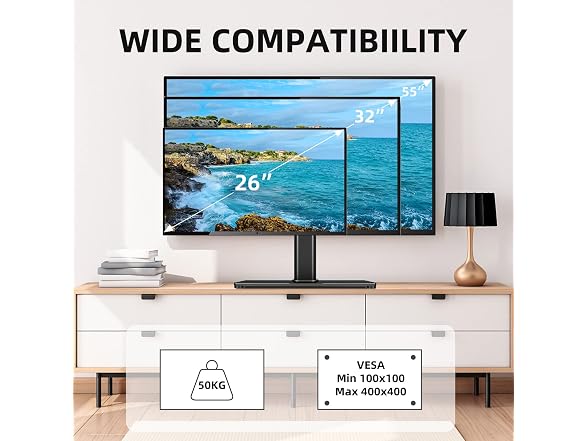 Suptek Table Top Pedestal TV Stand