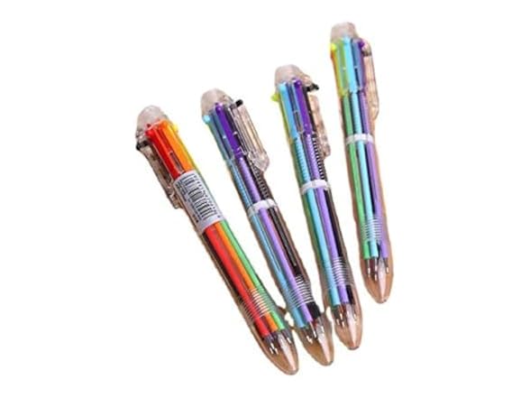 KDDOM 4 Pcs Multicolor Retractable Pen