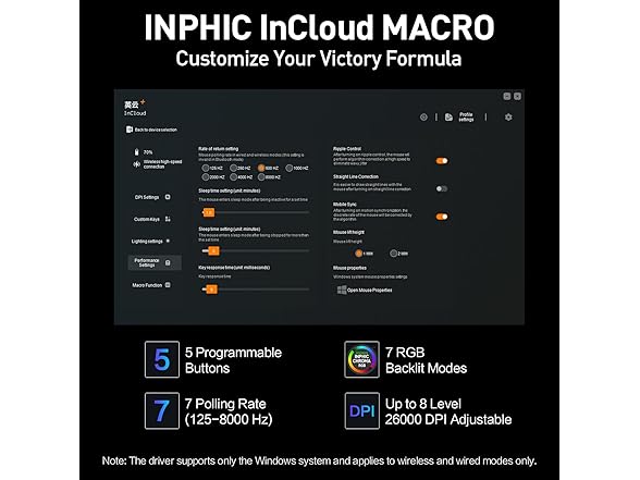 INPHIC BC103825060243 wireless gaming mouse lightwei