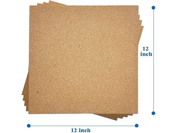 Corksidol Cork Board Tiles 12"x12"