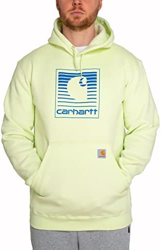 Carhartt Men's Loose Fit Midweight Graphic Sweatshirt, Hint of Lime, X-Small