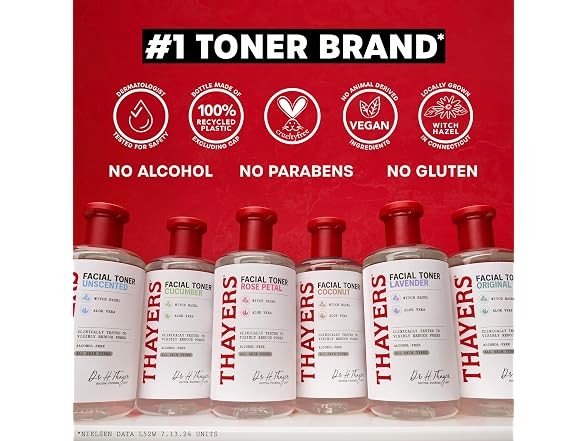 THAYERS Alcohol-Free, Hydrating, Unscented Witch Hazel Facial Toner