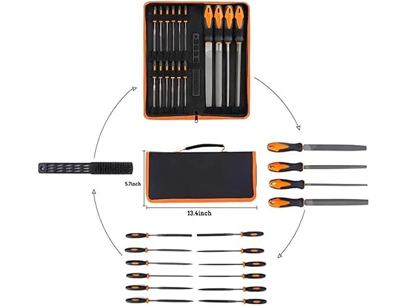 GYQAZSS 17Pcs File Tool Set