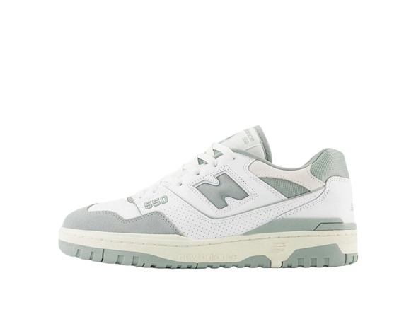 New Balance Men's 550 Shoes White/Grey
