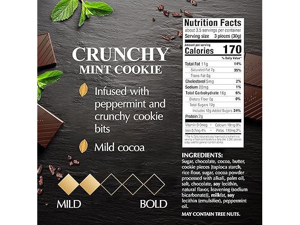 Lindt Excellence Crunchy Mint Dark Bar 1