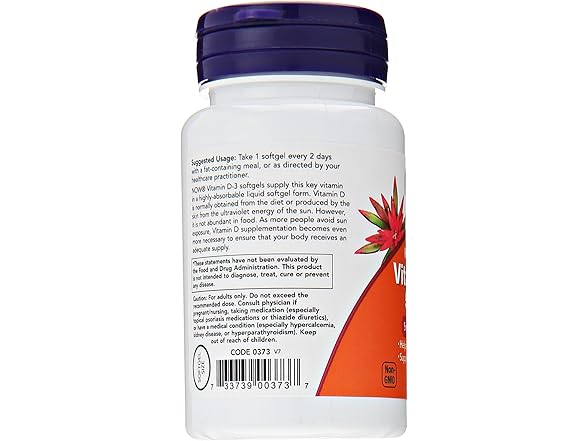 Foods NOW Vitamin D-3 Softgels