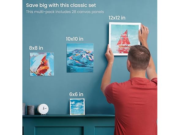 ARTEZA Painting Canvas Board Multipack
