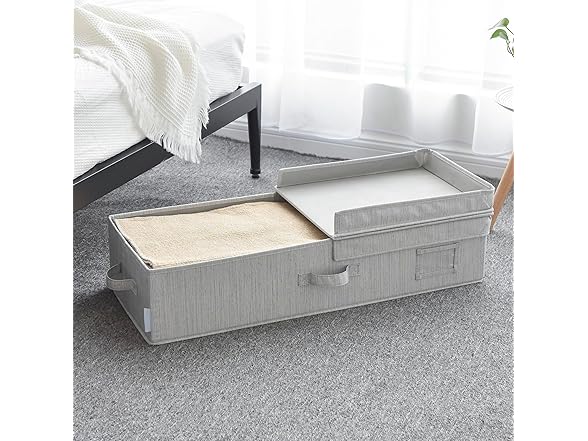 Under Bed Storage Bag with Zipper Closure & Flip-Top Lid 1-Pack