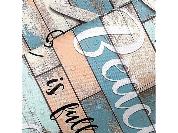 JAWO Beach Theme Stall Shower Curtain, Rustic