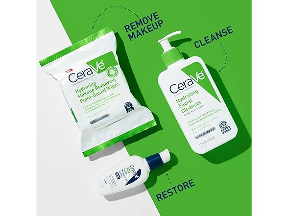 CeraVe Makeup Remover Wipes Plant Based 25ct