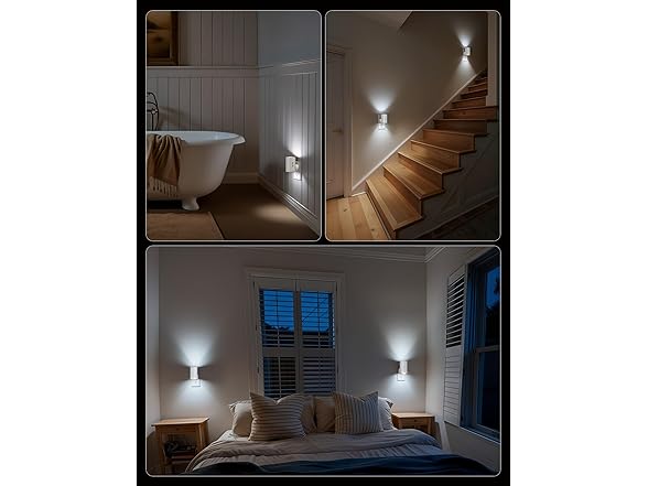 Brightown 2 Pack White Night Lights Plug Pure White