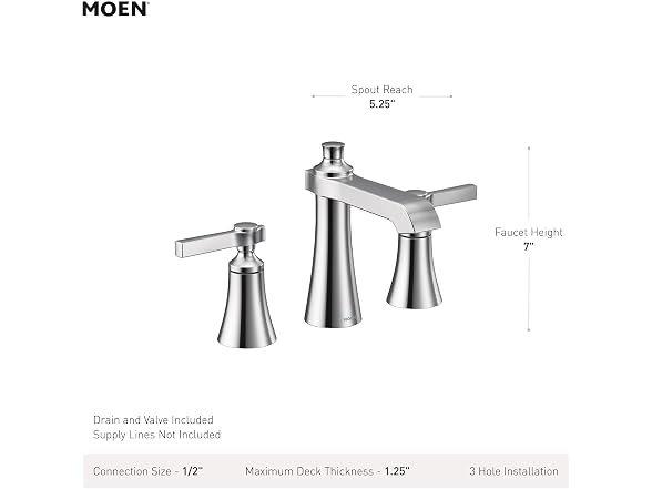 Moen Flara Two-Handle Widespread Bathroom