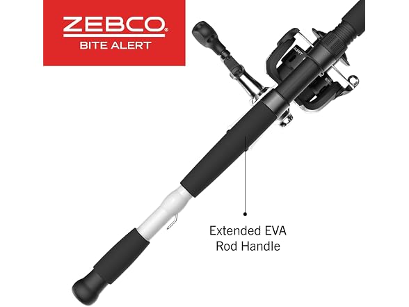 Zebco Bite Alert Spinning Reel and Fishing Rod Combo, 7-Foot