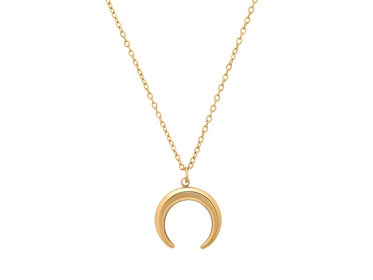 18K Gold Plated Crescent Moon Necklace