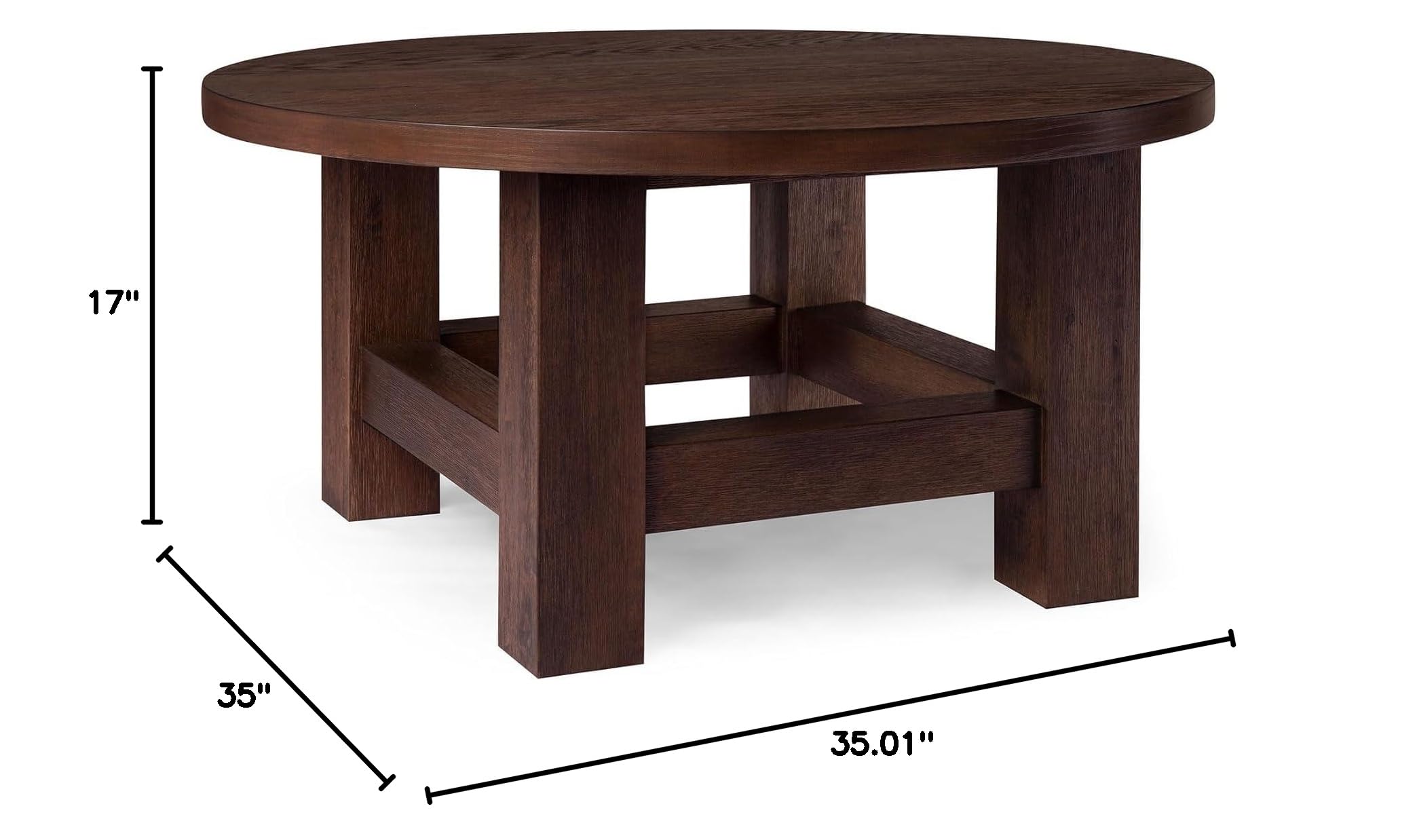 Maven Lane Round Rustic Accent Table - Gallery 20