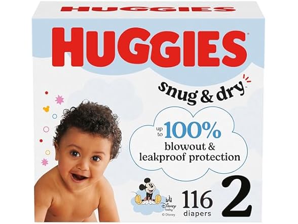 Huggies Snug and Dry Giga Diaper Size 2 116ct