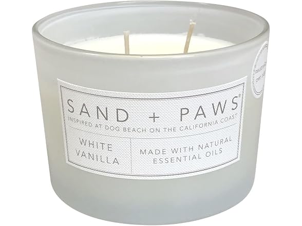 Sand + Paws Scented Candle - White Vanilla