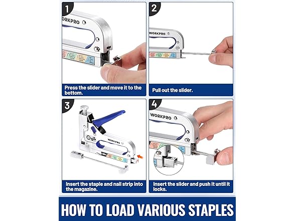 WORKPRO 4-in-1 Staple Gun