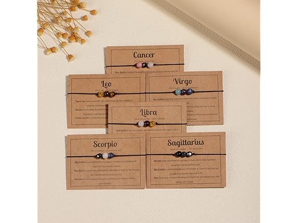 VLINRAS Zodiac Libra Bracelets Libra