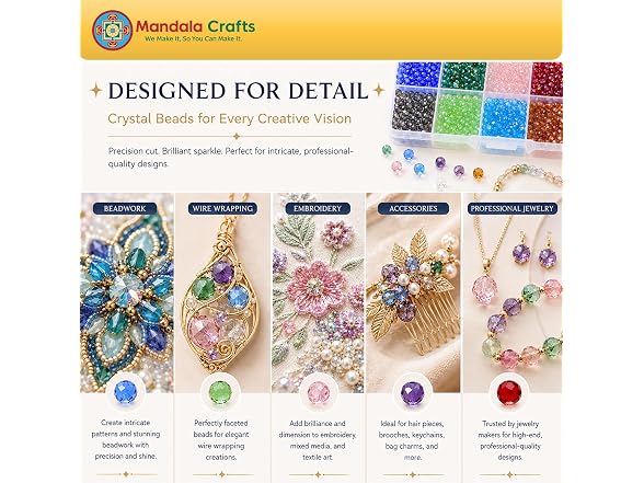 Mandala Crafts Turquoise 3mm Round Glass Crystal Beads