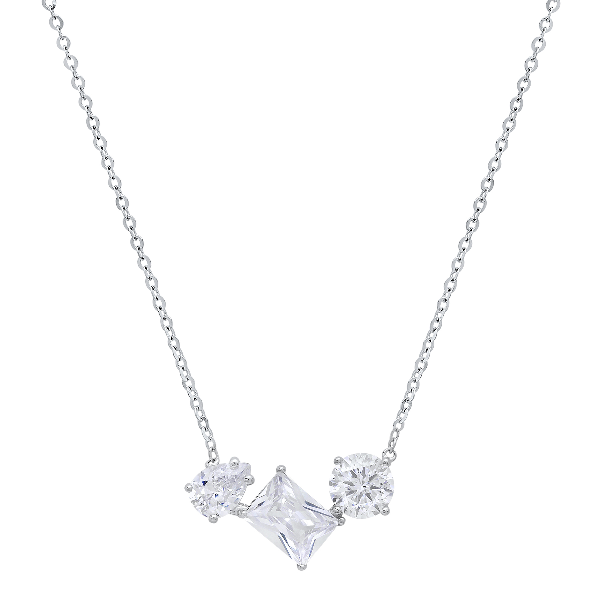 Moissanite Diamond Trio Necklace - Gallery 6
