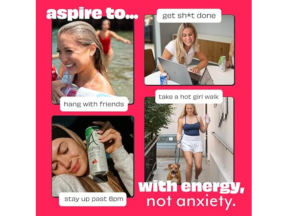 12pk ASPIRE® Cranberry, Healthy Energy Drink