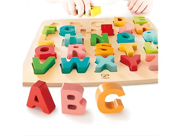 Hape Alphabet Blocks Wooden Learning Puzzle