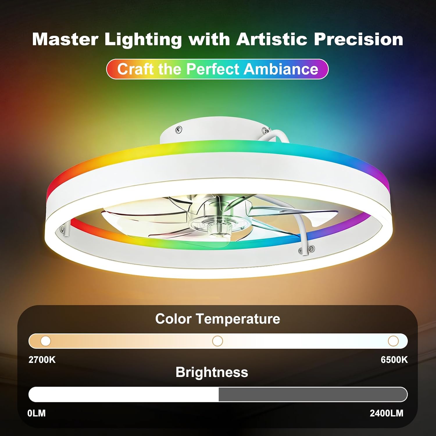 TCL 20" RGB LED Ceiling Fan w/ Remote - Gallery 16
