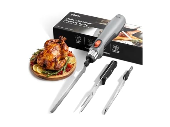 iKoffy Electric Knife for Meat Slicing