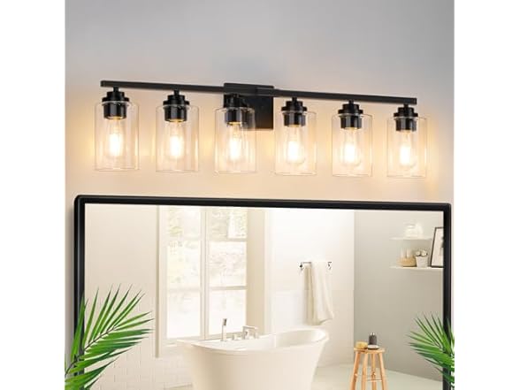 VerRon 6-Light Bathroom Light Fixtures, 38" Modern