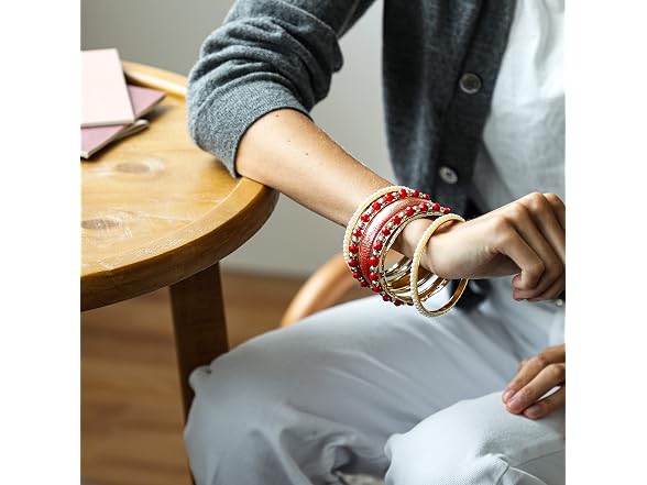 Sparkling Gems Bangles - 7PC Bangle Bracelets