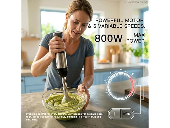 MEGAWISE Immersion Hand Blender, 800W 