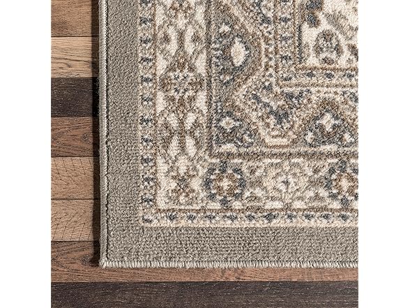 nuLOOM Becca Taupe/Ivory, 8' Square Rug