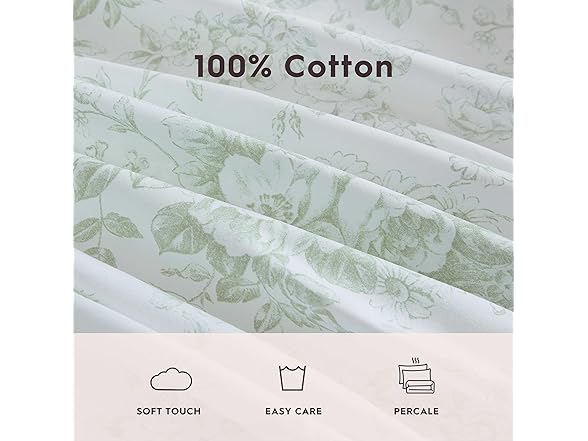 Laura Ashley - Queen Sheets, Cotton Percale