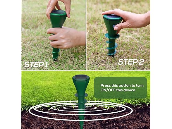 Solar Sonic Mole Repellent Stakes 8-Pack