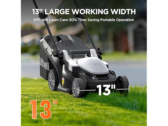 Litheli U20LM00-0A120  Cordless Lawn Mower, 2 Batteries