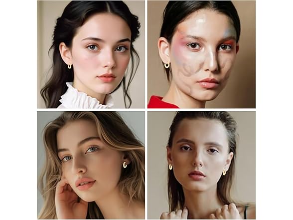 Gold Plated Chunky Hoop Earrings