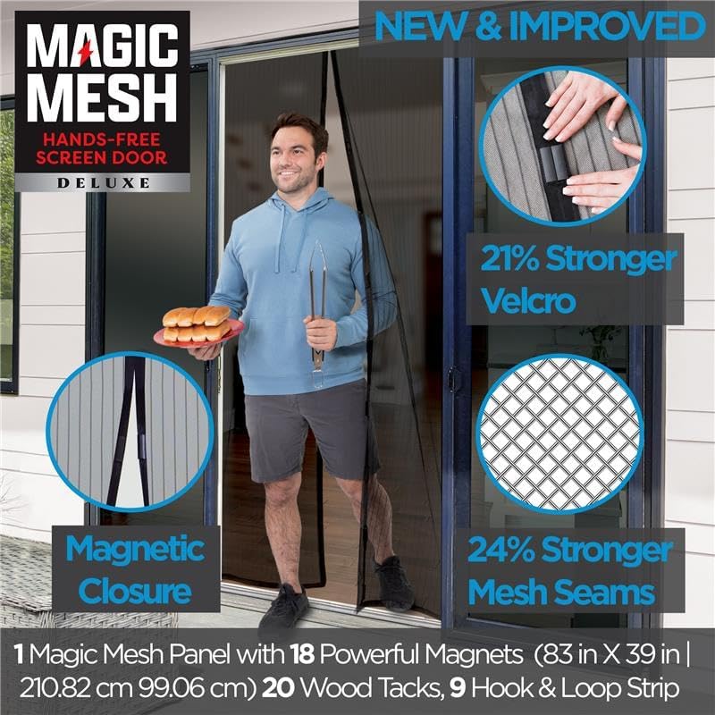 Magic Mesh Deluxe, Black | Magnetic Screen Door - Gallery 14