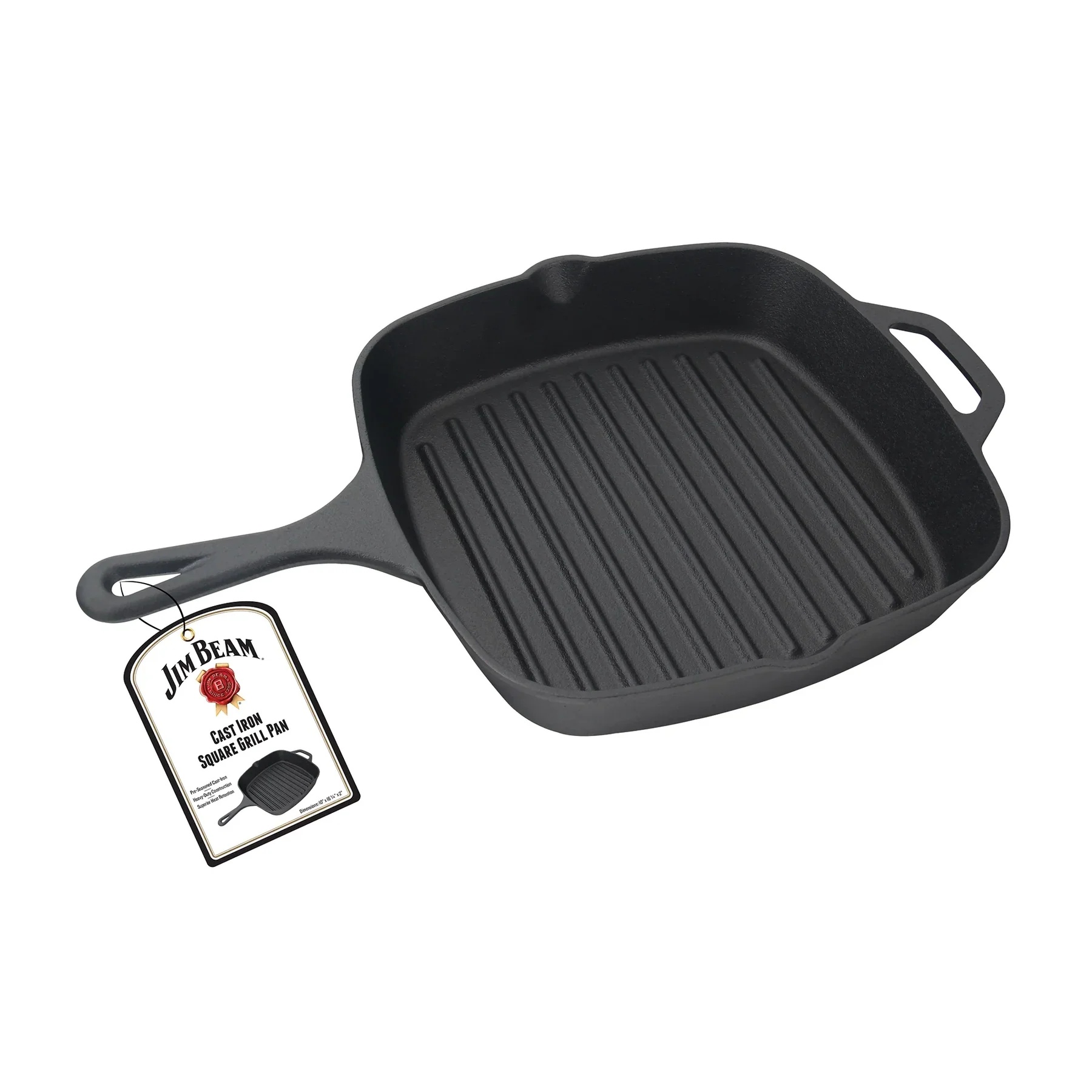 Jim Beam Cast Iron Square Grill Pan - Gallery 9