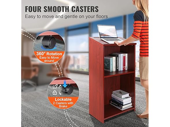VEVOR Rolling Podium Stand