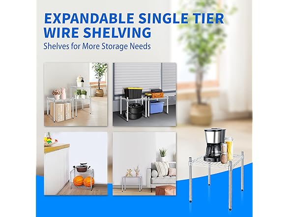 YSSOA 1-Tier Shelving Unit, 15" W x 13.8