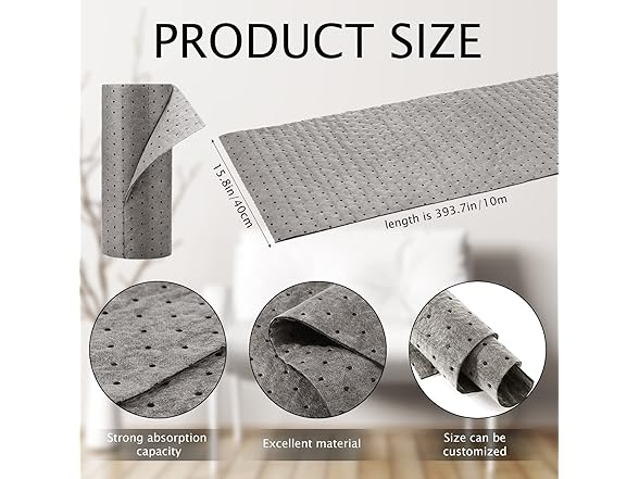 4 Pack Oil Absorbent Pads For Garage