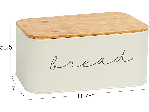Bloomingville Metal Bread Bin With Bamboo Lid