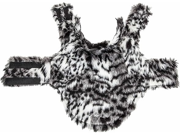 Pet Life ® Gray-Scale Tiger Fur Dog Coat