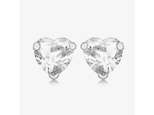 Crystal Heart Stud Earrings