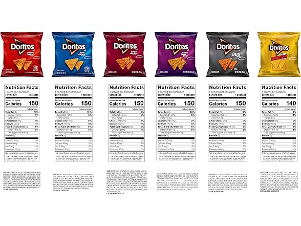 21PK Doritos Flavored Tortilla Chips Variety