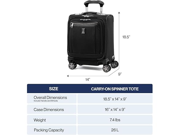 Travelpro Platinum Elite Underseat Spinner Tote (Open Box)