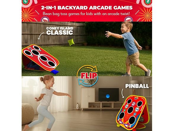 Swooc Games® - Backyard Arcade™ | 2-in-1 Bean Bag Toss Game